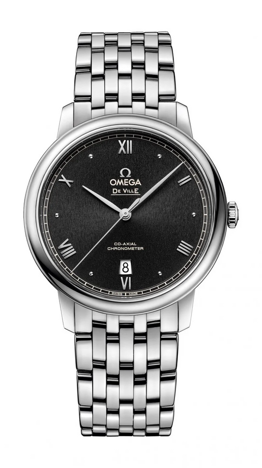 Omega De Ville Stainless Steel 39.5 MM - Stainless Steel Bracelet - Black Dial - 424.10.40.20.01.003  nyc watcher nyc watches