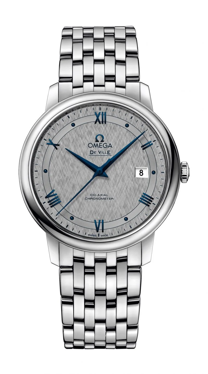 Omega De Ville Stainless Steel 39.5 MM - Stainless Steel Bracelet - Grey Dial - 424.10.40.20.06.002 nyc watcher nyc watches