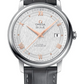 Omega De Ville Stainless Steel 39.5 MM - Grey Leather Strap - Silver Dial - 424.13.40.20.02.005  nyc watcher nyc watches