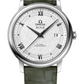 Omega De Ville Stainless Steel 39.5 MM - Dark Green Leather Strap - Silver Dial - 424.13.40.20.02.006 nyc watcher nyc watches