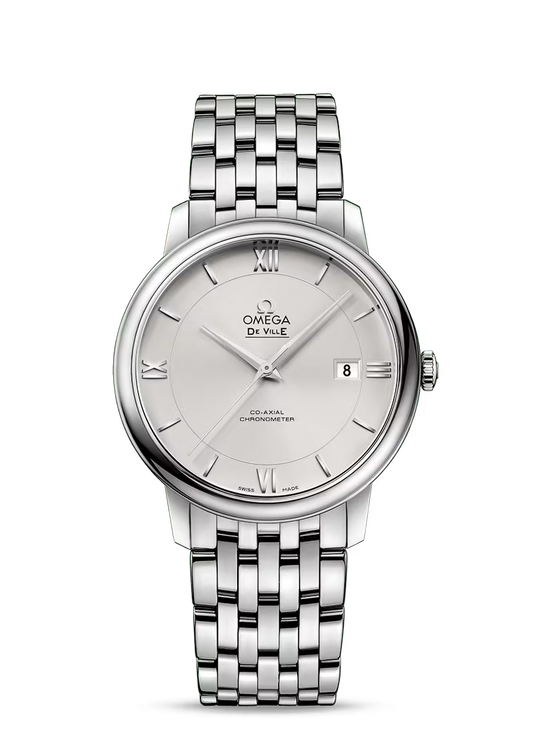 Omega De Ville Stainless Steel 39.5 MM - Stainless Steel Bracelet - Silver Dial - 424.10.40.20.02.003  nyc watcher nyc watches