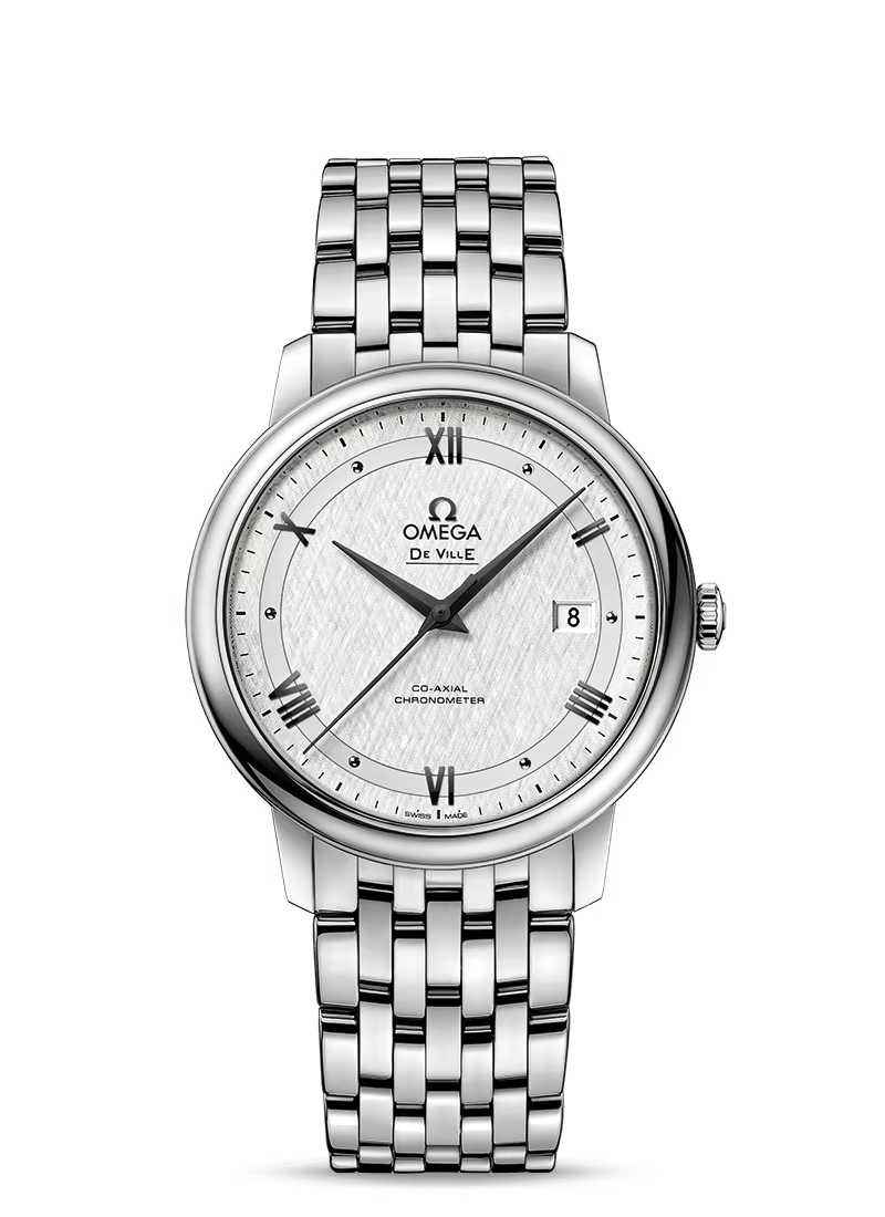 Omega De Ville Stainless Steel 39.5 MM - Stainless Steel Bracelet - Silver Dial - 424.10.40.20.02.005 nyc watcher nyc watches