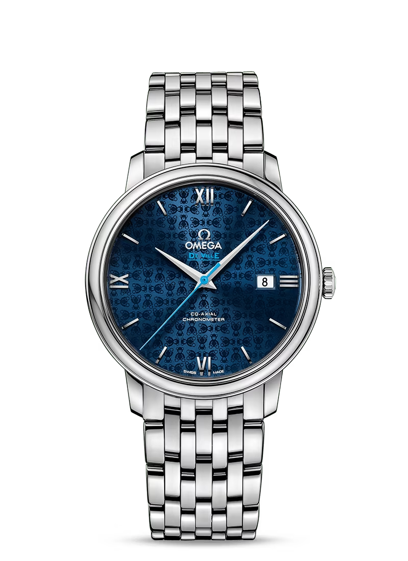 Omega De Ville Stainless Steel 39.5 MM - Stainless Steel Bracelet - Blue Dial - 424.10.40.20.03.003 nyc watcher nyc watches