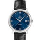 Omega De Ville Stainless Steel 39.5 MM - Black Leather Strap - Blue Dial - 424.13.40.20.03.001 nyc watcher nyc watches