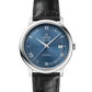 Omega De Ville Stainless Steel 39.5 MM - Black Leather Strap- Blue Dial - 424.13.40.20.03.002 nyc watcher nyc watches