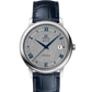 Omega De Ville Stainless Steel 39.5 MM - Blue Leather Strap - Grey Dial - 424.13.40.20.06.002 nyc watcher nyc watches