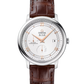 Omega De Ville Stainless Steel 39.5 MM - Brown Leather Strap - Silvery Dial - 424.13.40.21.02.002