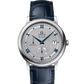 Omega De Ville Stainless Steel 39.5 MM - Blue Leather Strap - Silver Dial - 424.13.40.21.02.003