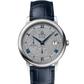 Omega De Ville Stainless Steel 39.5 MM - Blue Leather Strap - Silver Dial - 424.13.40.21.06.002