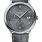 Omega De Ville Stainless Steel 39.5 MM - Grey Leather Strap - Grey Dial - 424.13.40.21.06.001