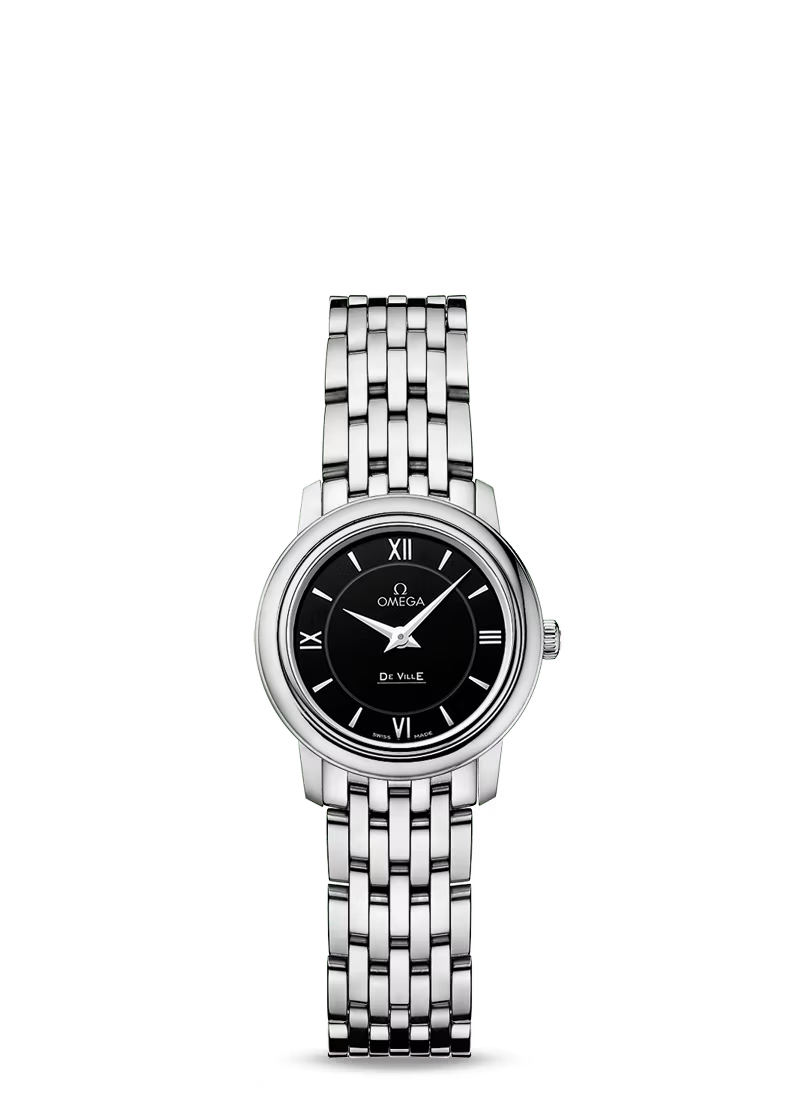 Omega De Ville Stainless Steel 24.4 MM - Stainless Steel Bracelet - Black Dial - 424.10.24.60.01.001 nyc watcher nyc watches