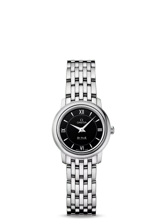 Omega De Ville Stainless Steel 24.4 MM - Stainless Steel Bracelet - Black Dial - 424.10.24.60.01.001 nyc watcher nyc watches