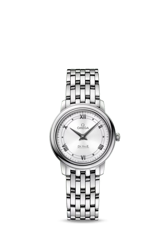 Omega De Ville Stainless Steel 27.4 MM - Stainless Steel Bracelet - White Dial - 424.10.27.60.04.001 nyc watcher nyc watches