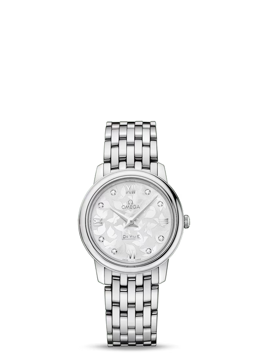 Omega De Ville Stainless Steel 27.5 MM - Stainless Steel Bracelet - White Mother -Of- Pearl Dial - 424.10.27.60.52.001 nyc watcher nyc watches