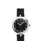 Omega De Ville Stainless Steel 27.4 MM - Black Leather Strap - Black Diamond Dial - 424.13.27.60.51.001 nyc watcher nyc watches