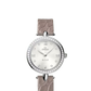 Omega De Ville Stainless Steel 27.4 MM - Beige Leather Strap - Diamond Bezel - Silver Diamond Dial - 424.18.27.60.52.001 nyc watcher nyc watches