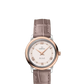 Omega De Ville Stainless Steel and Rose Gold 27.4 MM - Brown Leather Strap - White Dial - 424.23.27.60.09.001 nyc watcher nyc watches