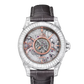 Omega De Ville Platinum 38.7 MM - Grey Leather Strap - Diamond Bezel - Skeleton Diamond Dial - 513.98.39.21.56.001 nyc watcher nyc watches