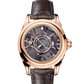 Omega De Ville Rose Gold 38.7 MM - Brown Leather Strap - Skeleton Dial - 513.53.39.21.99.001 nyc watcher nyc watches