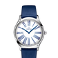 Omega De Ville Stainless Steel 36 MM - Blue Fabric Strap - White Dial - 428.17.36.60.04.001