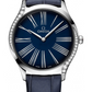 Omega De Ville Stainless Steel 36 MM - Blue Leather Strap - Blue Dial - 428.18.36.60.03.001