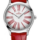 Omega De Ville Stainless Steel 36 MM - Red Leather Strap - White Dial - 428.18.36.60.04.002