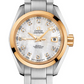 Omega Seamaster Aqua Terra Co Axial Yellow Gold and Stainless Steel 30 MM - Yellow Gold and Stainless Steel  Bracelet - White Mother-Of-Pearl Diamond Dial - 231.20.30.20.55.004