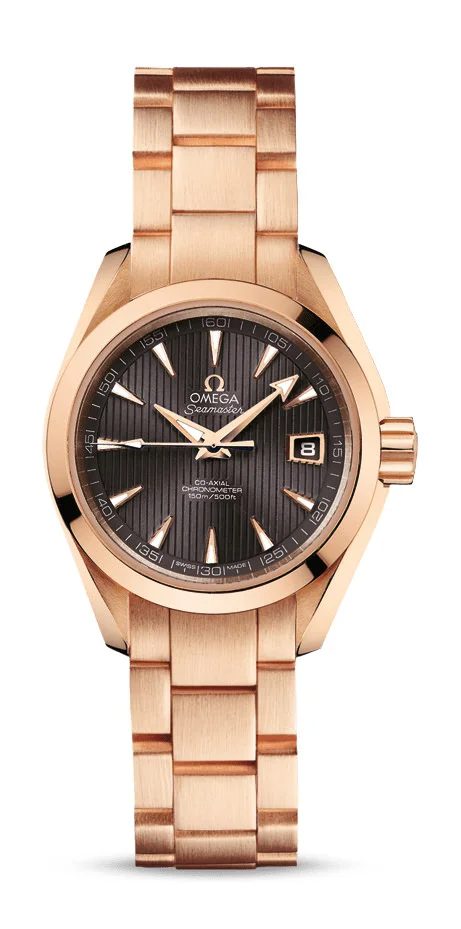 Omega Seamaster Aqua Terra Co Axial Rose Gold 30 MM - Rose Gold Bracelet - Grey Dial - 231.50.30.20.06.001