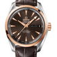 Omega Seamaster Stainless Steel and Rose Gold 38.5 MM - Brown Leather Strap - Grey Dial - 231.23.39.22.06.001