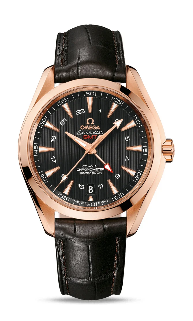 Omega Seamaster Rose Gold 43 MM - Brown Leather Strap - Gray Dial - 231.53.43.22.06.002