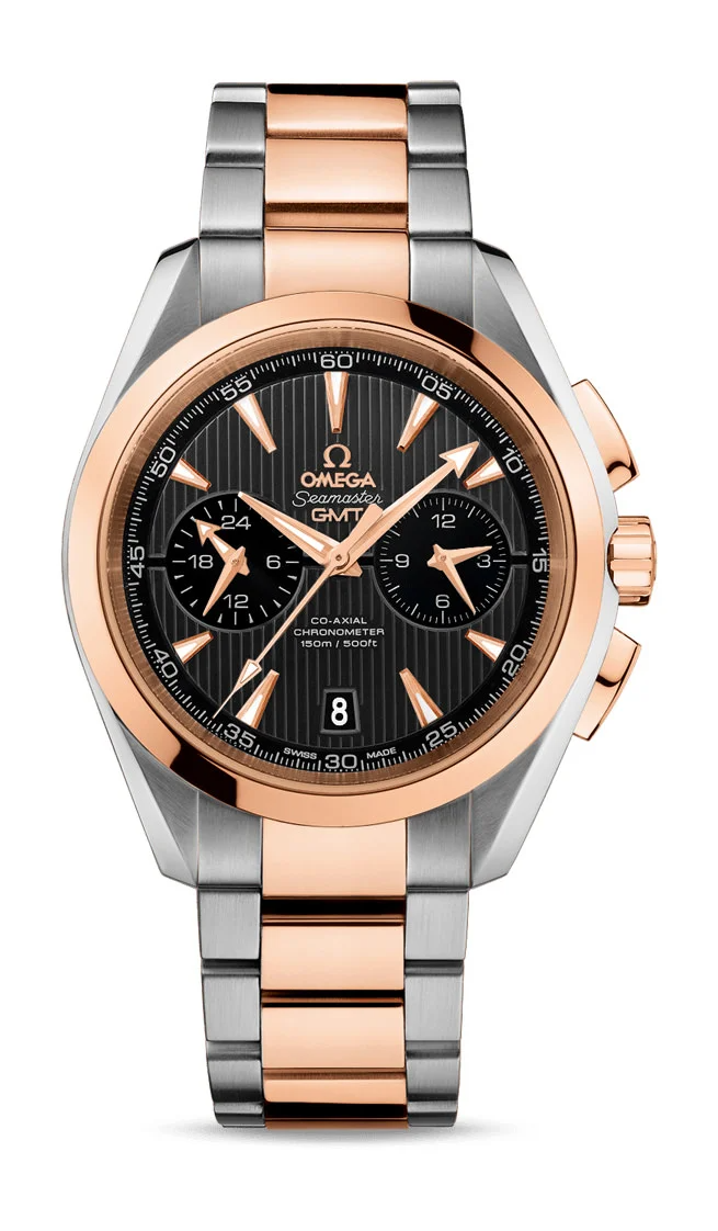 Omega Seamaster Rose Gold and Stainless Steel 43 MM - Rose Gold and Stainless Steel Bracelet - Grey Dial - 231.20.43.52.06.001