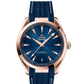 Omega Seamaster Rose Gold 41 MM - Blue Rubber Strap - Blue Dial - 220.52.41.21.03.001