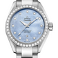 Omega Seamaster Aqua Terra Co Axial Stainless Steel 34 MM - Stainless Steel Bracelet - Diamond Bezel - Blue Mother-Of-Pearl Diamond Dial - 231.15.34.20.57.002