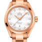 Omega Seamaster Aqua Terra Co Axial Rose Gold 34 MM - Rose Gold Bracelet - White Mother-Of-Pearl Diamond Dial - 231.50.34.20.55.001