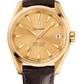 Omega Seamaster Yellow Gold 38.5 MM - Brown Leather Strap - Gold Dial - 231.53.39.21.08.001