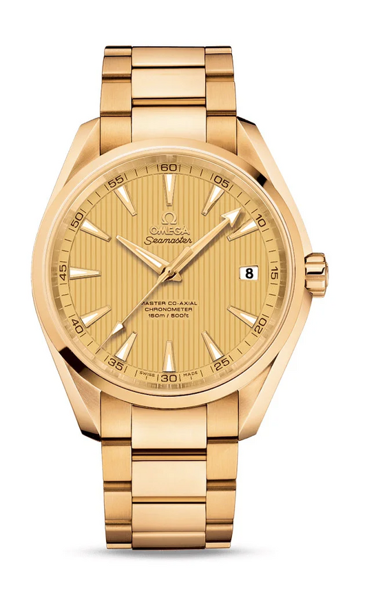 Omega Seamaster Yellow Gold 41.5 MM - Yellow Gold Bracelet - Gold Dial - 231.50.42.21.08.001