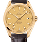 Omega Seamaster Yellow Gold 41.5 MM - Brown Leather Strap - Gold Dial - 231.53.42.21.08.001