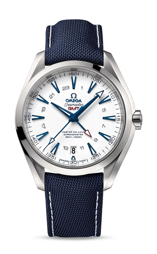 Omega Seamaster Titanium 43 MM - Blue Fabric Strap - White Dial - 231.92.43.22.04.001