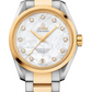 Omega Seamaster Aqua Terra Co Axial Stainless Steel and Yellow Gold 38.5 MM - Stainless Steel and Yellow Gold Bracelet - White Mother-Of-Pearl Diamond Dial - 231.20.39.21.55.004