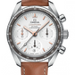 Omega Constellation Stainless Steel 38 MM - Brown Leather Strap - Silvery Dial - 324.32.38.50.02.001