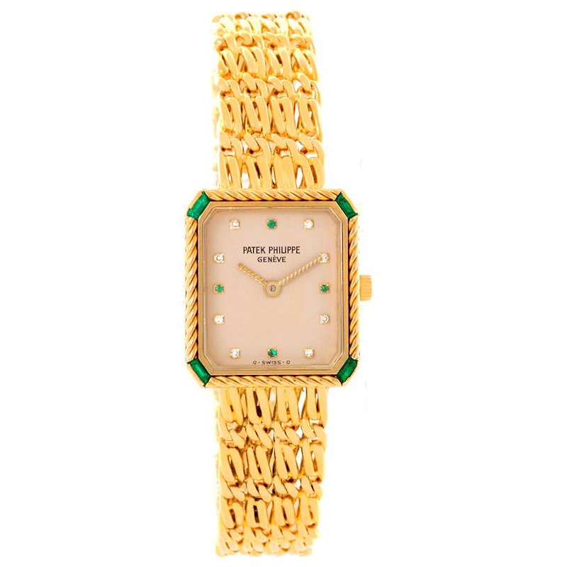 Patek Philippe Diamond Esmerald - 18 x 21 MM - Yellow Gold - 4667/1J  nyc watcher nyc watches