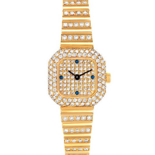 Patek Philippe Diamond Sapphire Vintage -  18.5 x 18.5 MM - Yellow Gold - 5/1/4628 nyc watcher nyc watches