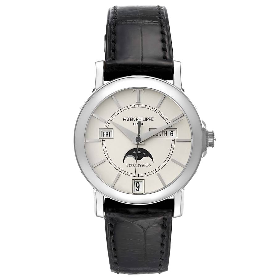 Patek Philippe Tiffany Moonphase and Annual Calendar - 36 MM - White Gold - 5150G nyc watcher nyc watches