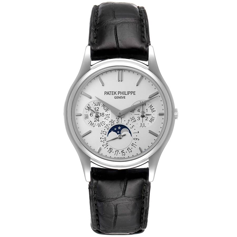 Patek Philippe Calatrava Grand Complications - Perpetual Calendar and Moonphase - 37.2 MM - White Gold - 5140G-001 nyc watcher nyc watches