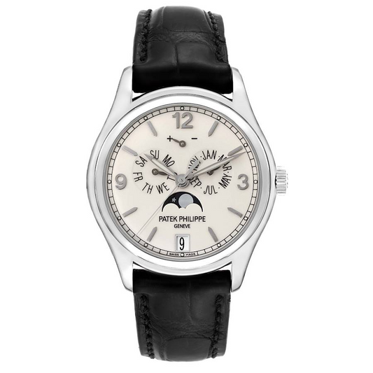 Patek Philippe Complications - Annual Calendar and Moonphase - White Gold - 39 MM - 5146G nyc watcher nyc watches