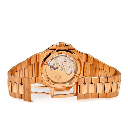 Patek Philippe Nautilus - 40 MM - Rose Gold - Ruby Bezel - Brown Ruby Dial - 5723/112R-001