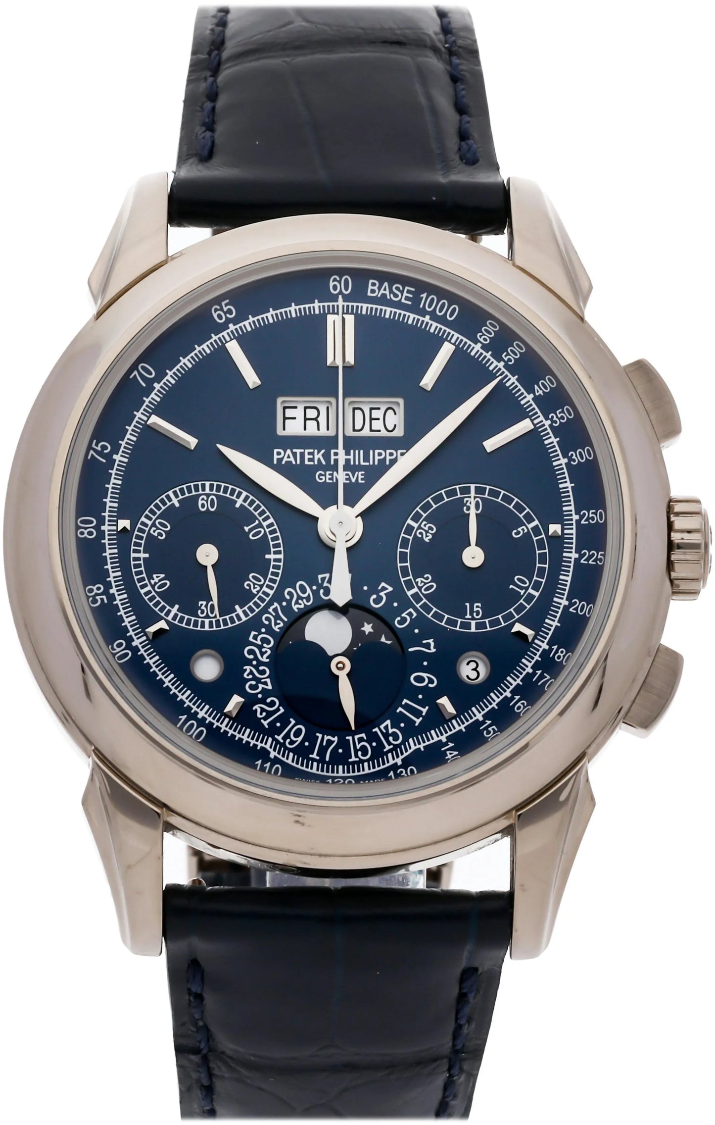 Patek Philippe Grand Complications - Perpetual Calendar Chronograph - 41 MM - White Gold - Blue Dial - 5270G-014
