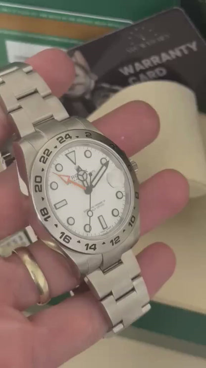 Rolex Stainless Steel Explorer II Watch - 42 MM - Oyster Bracelet - White Dial - 216570-0001