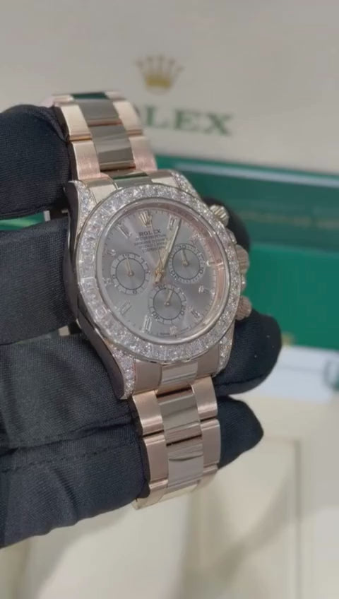 Rolex Cosmograph Daytona Baguette Bezel - 40 MM - Rose Gold - 126595TBR-0001