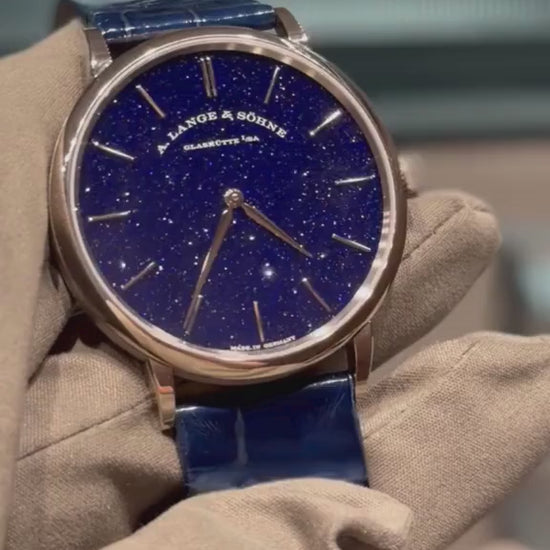A.Lange & Söhne Saxonia Thin - 37 MM - White Gold - Blue Dial - 205.086